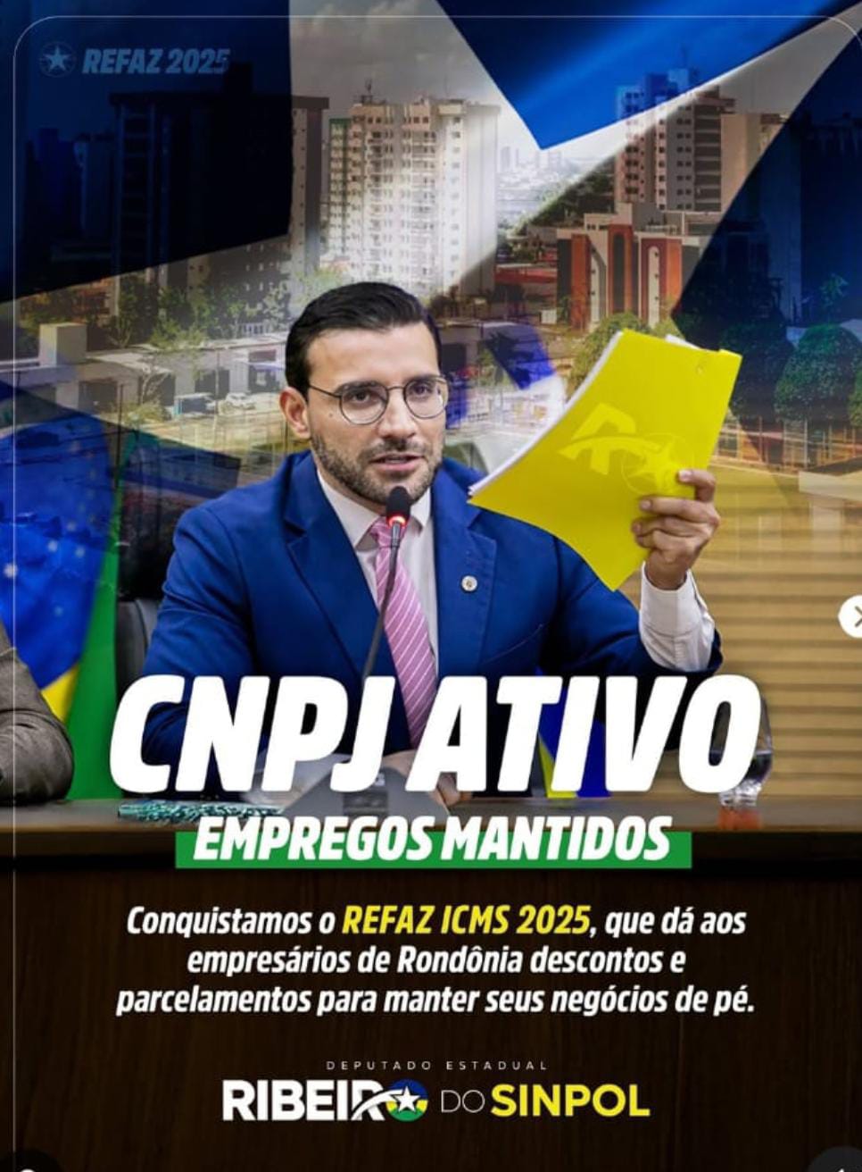 Programa REFAZ ICMS 2025&nbsp;aprovado.